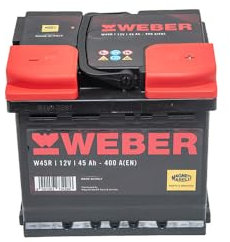 W45R BATTERIA WEBER 45AH 360 DX 207-175-190