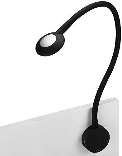 Junker Lighting LED Leseleuchte LUCE Möbelleuchte mit flexiblem Leuchtenarm, 2x USB Anschlüssen und Touchsensor 12 V Caravanleuchte Bettleuchte ohne 33 Watt Trafo