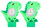 Hemobllo Armbanduhr Kinder, kinderuhr Slap auf Uhr Kinder Dinosaurier Watch Silikon Uhr Armband Kinder für Kleinkind 2 Stücke