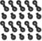 Morobor Lot de 20 clips en plastique pour toile d'ombrage - Noir - Clips ronds en plastique pour serre, jardin, agricole