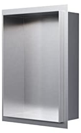 Nicchia da parete senza telaio BERNSTEIN NT203010X - 20 x 30 x 10 cm - colore selezionabile, Colore:Acciaio satinato