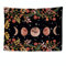 Ulticool - Mond Sternenhimmel Schwarz Wandteppich XXL - 200 x 150 cm - Poster Wand Tuch Fototapete - Grunge Tarot Boho Aesthetic Deko - Wandbehang Vorhang - Accessoires Teenager Schlafzimmer