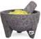 Molcajete 6 in Mexican, Handmade with Natural Volcanic Stone, Artisanal Kitchen Utensil for Grinding with Pores for Crushing, Specially Designed for Grinding Spices, Sauces, and Guacamole