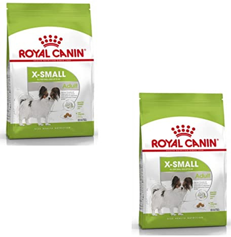X-Small Adult | Trockenfutter für sehr kleine Erwachsene Hunde | 2 x 500 g | Royal Canin | Alleinfuttermittel | Mit angepasstem Energiebedarf und kleinen Kroketten | Doppelpack