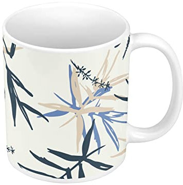 Fabulous Keramische Becher 325ml Bamboo Leaves Pattern Illustration Japanisch Traditionell