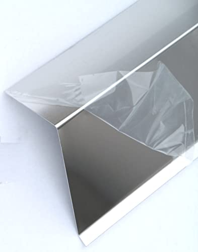 EXCOLO Dach-Abschluss-Blech Giebelblech Dachrandblech Ortgangblech Ortgangwinkel 110x75 mm, 2 Meter lang Winkel Dach Kantblech Alu natur blank silber lackierbar (Standard 75 x 110 mm)