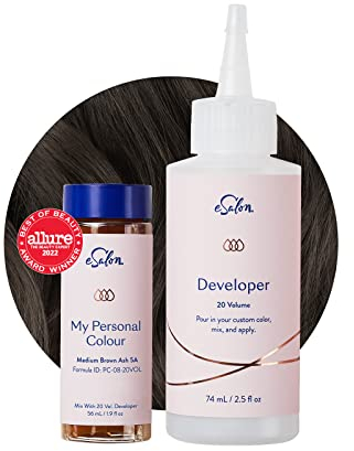 eSalon Permanent Hair Colour Set, 100% Grauabdeckung, Heimcolorationen, 0% Ammoniak Haarfarben, Multidimensionale Haarfarben, Professionelle Haarfarben