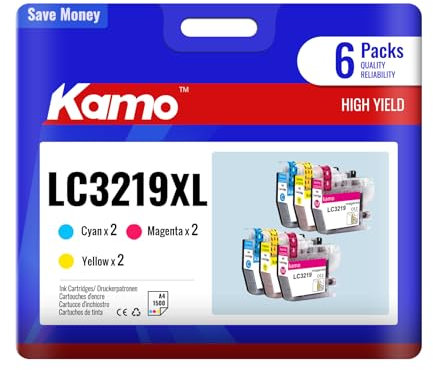 kamo LC-3219 XL Druckerpatronen Multipack Kompatibel mit Brother LC3219 LC-3217 LC3217 Patronen (6er-Pack), für MFC-J5330DW MFC-J5335DW MFC-J5730DW MFC-J5930DW MFC-J6530DW MFC-J6930DW MFC-J6935DW