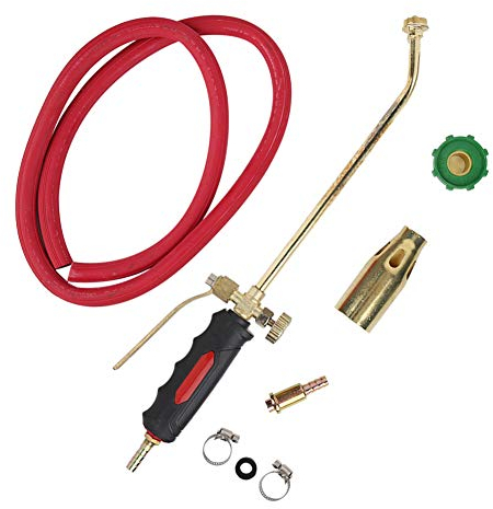 Kit de Chalumeau au, Brûleur de Chalumeau à Gaz avec Tuyau, Brûleur de Chalumeau de Toiture, Chalumeau pour la Cuisson, la Décongélation, Le Barbecue, la Fonte de la Neige