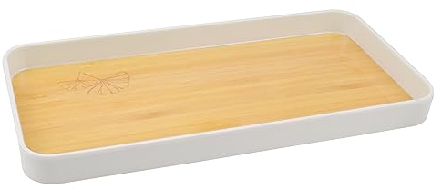 DAGORD Bandeja Rectangular 30x15cm Bandeja Resina Baño Bandeja Organizadora Plastico Bandeja de Almacenamiento Bandeja Decorativa para Mesa de Centro Cuarto de Baño Cocina Perfume Velas Cosméticos