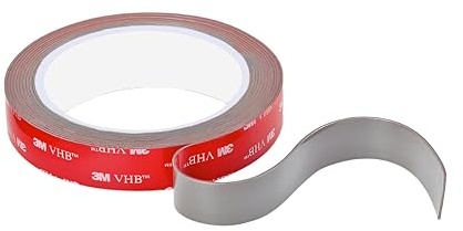 3M VHB Universal-Doppelseitiges Klebeband aus Acrylschaum, wasserdicht, hohe Temperaturen, Outdoor/Indoor, Dekoration, LED-Streifen, Auto, Haus und Büro (19 mm x 3 m)