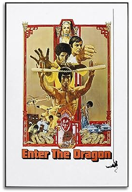 VZRSQZK Martial Arts Superstar Bruce Lee Poster, dekoratives Gemälde, Leinwand, Wandposter und Kunstdruck, modernes Familienschlafzimmer-Dekor-Poster, 20 x 30 cm