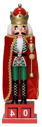 huwvqci Wood Christmas Nutcrackers King Ornaments Christmas Countdown Advent Calendar Nutcrackers Soldier Desktop Decoration Nutcrackers Advent