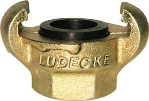 Lüdecke Klauen-Gewindekupplung DIN 3489, Temperguss, IG 1/2, SW27