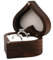 JAWSEU Herz Ringkiste Ringbox aus Walnussholz, Vintage Ringhalter Ring Schatulle Verlobungsring Box Walnuss, Herzförmig Ringschatulle für Antrag Geschenkbox Schmuckbox für Antrag Hochzeit Verlobung