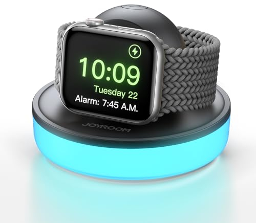 JOYROOM Kabellose Ladestation für Apple Watch, [RGB Licht] Schnelle Apple Watch Ladegerät, Magnetische Ladekabel Charger für iWatch Serie 10/Ultra 2/9/8/7/6/5/3/2/SE