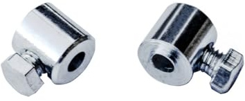 Set 4 Morsetti Serracavi in Ferro Zincato – Morsetto Serracavo Diametro 3 mm Ø con una Vite Laterale - Alta Resistenza per Fissaggio Cavi in Acciaio - Tende da Sole, Corde Tende, Corde Lavanderia