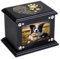 Haustier-Aschebox für Hunde, Gedenkurne aus Holz, mit Bilderrahmen, Andenken, Erinnerungsbox mit schwarzem Flanell als Futterverlust, Haustier-Gedenkgeschenk