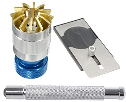 DSNMYO Schraubenreparaturwerkzeug für Uhrmacher, Kronen-Uhrenbeweger, 4,0 mm und Kristall-Lift-Glas, Cop-Uhrenöffner, Entfernen des Uhrglases, Plattform B-Uhr