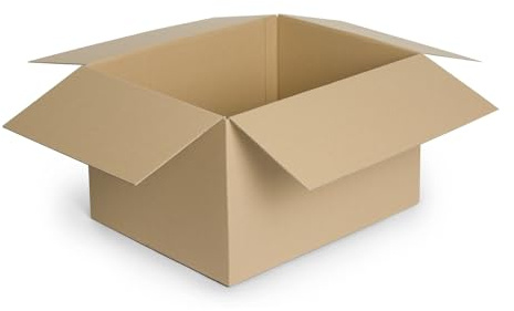 WePack 2 Stück Faltkarton 600x600x500 mm Außenmaß Versandkarton E-commerce Karton 2-Wellig Braun Kartonage Verpackung Postkarton Versandschachtel Paket Päckchen