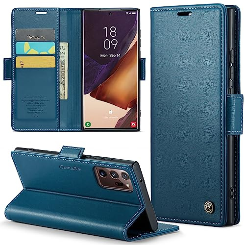 Phernykas Custodia a Libro Portafoglio per Samsung Galaxy Note 20 Ultra | 3 Slot - Per Pendolarismo, Flip Cover Doppia Fibbia Laterale, Pelle PU Anti-Macchia, Supporto, Lavoro, Telefono Libretto
