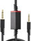 A40 Replacement Audio Aux Cable Cord with Volume Control for Astro A10 A50 tr Headphone,Audio Extension Cords with mute function compatible with Xbox One PS4/5 Controller TR Gaming Headset,2M black