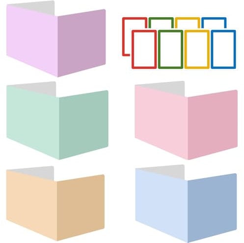 5 Stück Schreibtisch-Trennwand, Sichtschutz-Ständer, 40 x 30 x 1 cm, Schreibtisch-Trennwand in 5 Farben, Wellpappe, Schreibtisch-Trennwände, freistehend für Studenten/Büros/Bibliotheken