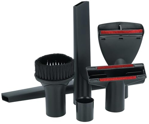 vhbw 5-tlg. KFZ-Reinigungs-Düsen-Set Ersatz für Bosch 2 609 256 F25 für Staubsauger - 35 mm Schwarz