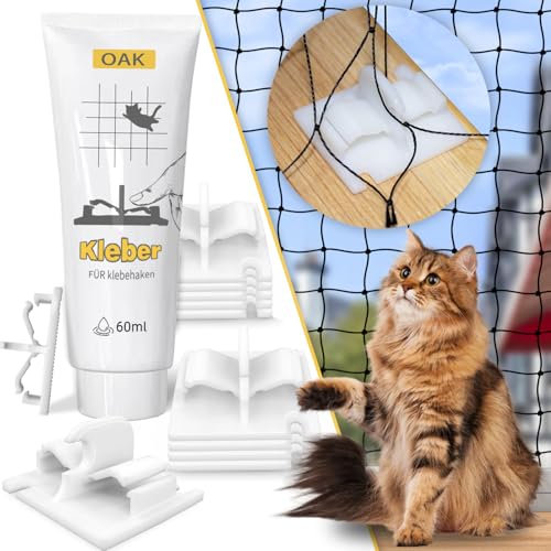 crochet fixation filet chat balcon sans percer, crochet+ Colle, 2 Fonctions(verrouiller+ Accrocher) protection fenetre chat sans percer, crochet sans crochet fixat (176 pièce+ Colle,176 pièce+ Colle)