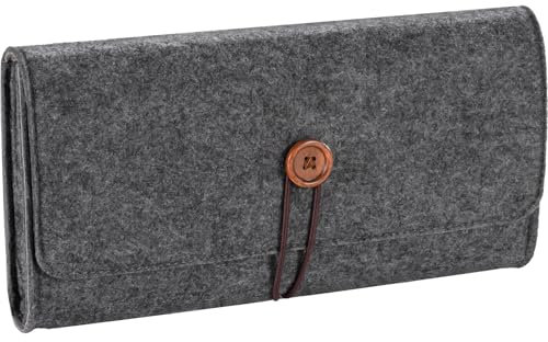 ProCase Filztasche für Nintendo Switch 2 2025, tragbare Slim Reisetasche mit 5 Spielkassettenhalterungen -Schwarz