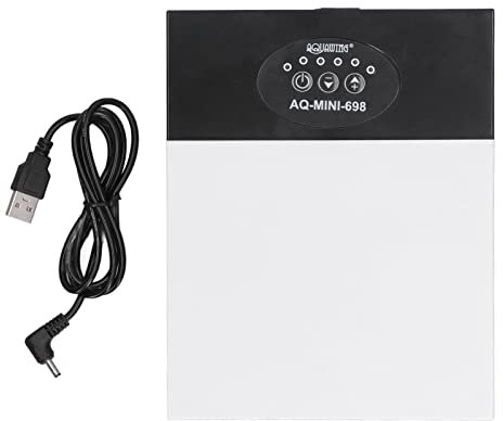 Segrehy Aquarium Oxygen Pump Fish Tank Oxygen Pump USB Oxygen Pump Aquarium Air Pump Fish Tank Air Pump Large Air Volume Ultra Silent Portable Outdoor Fishing 4 Hole Lithium Battery