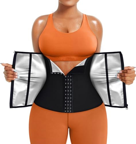 TrainingGirl - Corsé reductor de cintura para mujer, faja reductora para el vientre bajo, faja de entrenamiento para sudar, traje deportivo para sauna