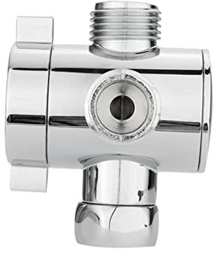 SHINEOFI Divisor de Agua de Ducha 1/2 Pulgada Válvula Desviadora de 3 Vías Conector de Ducha Antioxidante Instalación para Baños Válvula de Grifo Duradera