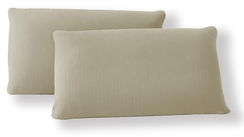 WONGS BEDDING Kissenbezug 40 x 80 2er Set Hellbraun Oeko-TEX zert