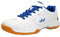 CUTEHEELS Coppia di scarpe sportive indoor – Badminton/Tennis scarpe con suola in gomma per campi duri, Bianco Blu 1, 44 EU