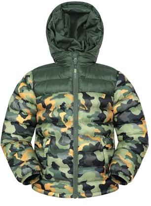 Mountain Warehouse Seasons Kids Padded Puffer Jacket Dark Khaki (Printed) 7-8y
