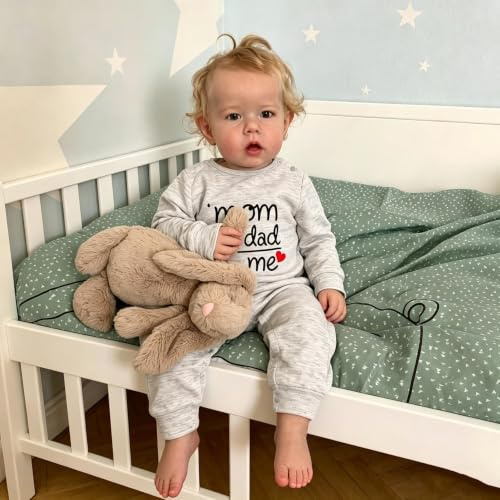 RXDOLL Große Größe Reborn Baby Junge 70CM Reborn Puppen Lebensecht, Realistische Babypuppe Wie Echtes, Silikon Baby Puppe Weicher Körper, 3D Haut Echte Babypuppe Mit Zubehör