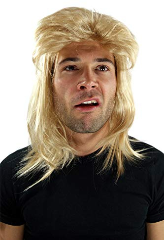 WIG ME UP - 20781-220 Perücke Fasching Proll Assi Blond Vokuhila NEU Wig