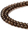 BEADNOVA 4 mm Rauchquarz Edelstein runde lose Perlen für Schmuckherstellung (94–96 Stück)