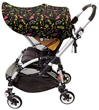Dreambaby StrollerBuddy Extenda-Shade Baby Sun Shade Stroller Cover - with UPF 50+ UV Shield Protection -Large - Animal Print Design - Model F283
