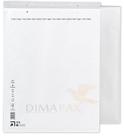 100 Luftpolstertaschen weiß alle Größen (K10)