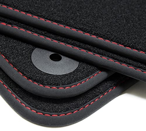 teileplus24 105 Fußmatten kompatibel mit Skoda Superb 3 2015-2023 Bandeinfassung Ziernähten