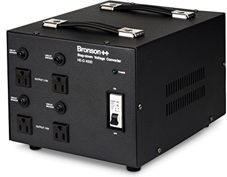 Bronson++ HE-D 4000 Transformateur - 110 Volts Sortie AC - Haute efficacité/Faible Bruit USA Convertisseur de Tension - 4000 Watts - Bronson 4000W