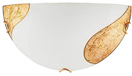 Wandleuchte, Art gold, weiß/ gold, E27 1x MAX 60W, E27, (95891940)