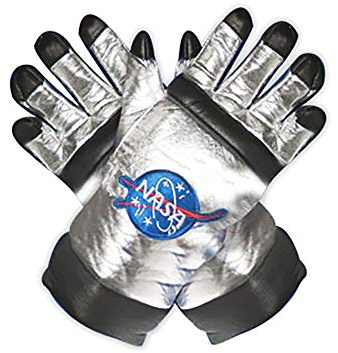 UNDERWRAPS NASA Astronaut Adult Costume Gloves - One Size - Silver