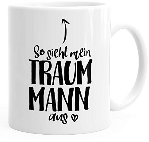 MoonWorks® Kaffee-Tasse So sieht mein Traummann aus Spruch Geschenk Liebe Valentinstag Mann Freund weiß unisize