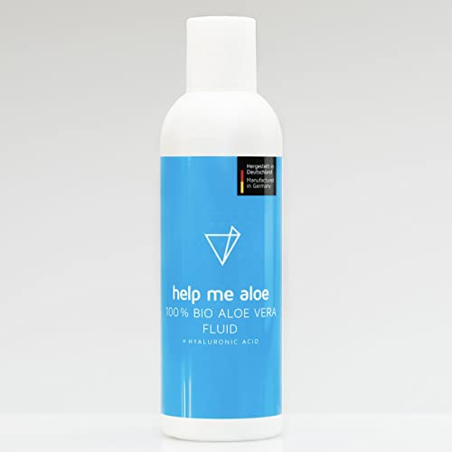 Aloe Vera Gel 100% Bio ohne Zusätze | After Sun Lotion | Mit Hylauronsäure für extra Feuchtigkeit | Natürlich antibakteriell, entzündungshemmend & Anti-Aging | Made in Germany | 200ml