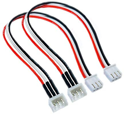 VUNIVERSUM 2 Stück Premium Balancerkabel JST-XH Buchsenleiste auf EH Male Stiftwanne 2S 3Pin 20cm Lipo Akku Balancer Kabel Verlängerung Ladekabel XH Stecker auf EH Buchse 24AWG 7,4V Adapterkabel