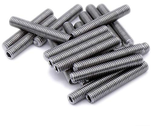 M2.5 (2.5mm x 12mm) Hex Socket Grub Screw (Cup Point) - Stainless Steel (A2) (Pack of 20)