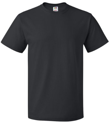 Fruit of the Loom Herren T-Shirt Iconic (3XL) (Schwarz)